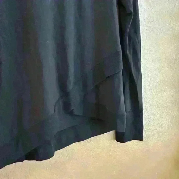 Athleta assymetrical long-sleeved top black women’s sz xs athletic - Picture 2 of 7